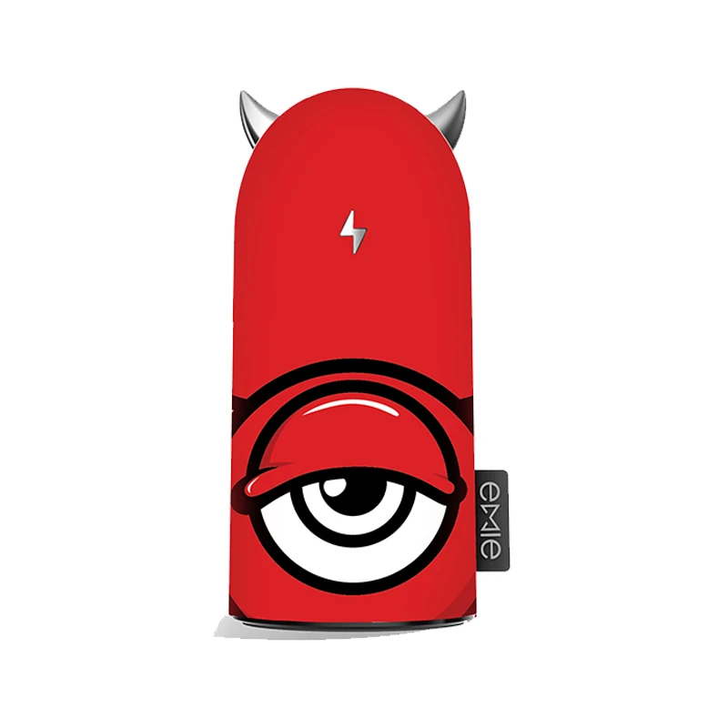 EMIE Portable Charger, 6700mAh Compact cute Power Bank , 2.1A Fast Charging USB Charger with LED Ears, for iPhone6 7 8s ,Samsung