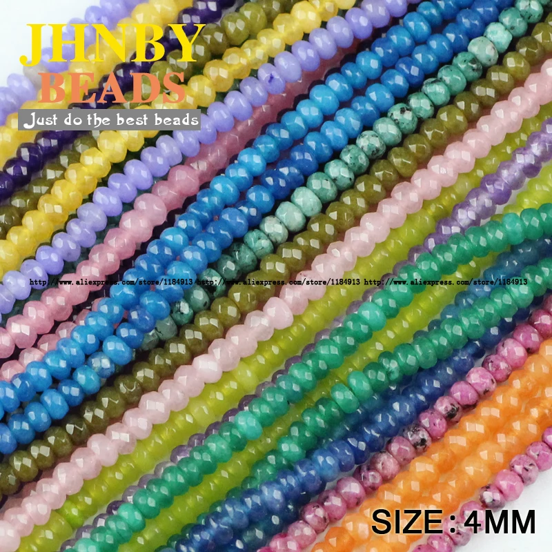 JHNBY бусины из натурального камня 4 мм 100 шт. высшего качества Модные Цветные
