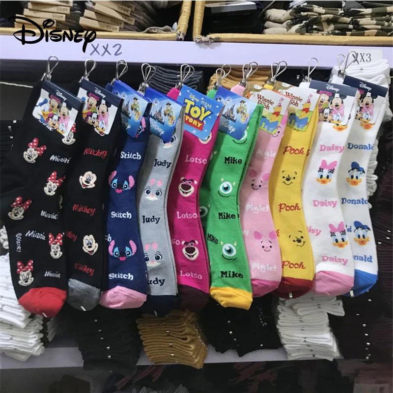 Disney tube cotton socks cartoon Donald Duck Mickey Judy female socks