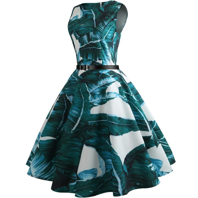 Kostlich-2018-Summer-Hepburn-Vintage-Dress-Casual-O-Neck-Floral-Print-Dresses-With-Sashes-Women-Big-Swing-Dress-Plus-Size--(3)