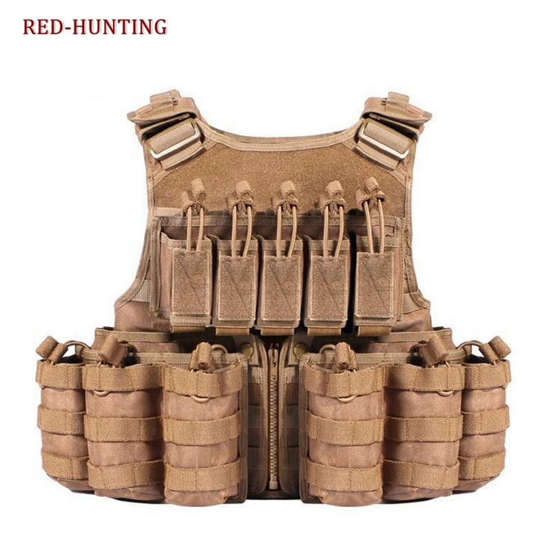 

Amphibious Military Tactical Battle Combat Airsoft Molle Bullet Assault Plate Carrier Vest