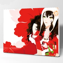 Картина красота цветок девушка DIY картина по номерам Современная Настенная живопись ручная роспись маслом на холсте для домашнего декора