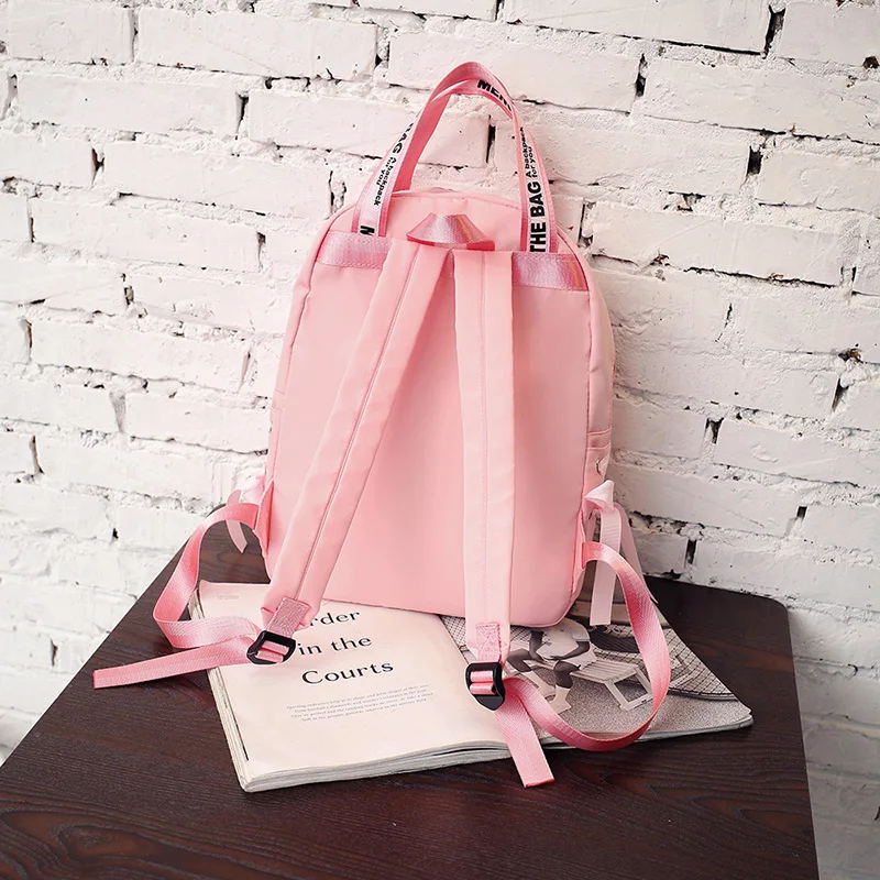 Menghuo Large Capacity Backpack Women Preppy School Bags For Teenagers Female Nylon Travel Bags Girls Bowknot Backpack Mochilas (36)