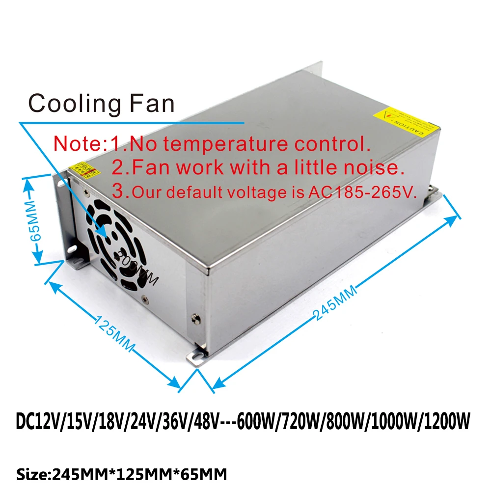 600W-1200W