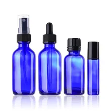 4pcs/set Refillable Glass Bottles for traval skin care makeup tools  60ml 60ml 30ml 10ml empty perfume spray BottlesHK60