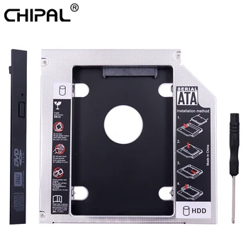

CHIPAL 2nd HDD Caddy 12.7mm PATA IDE to SATA 3.0 for 2.5" SATA III SSD HDD Case Enclosure for Laptop ODD CD-ROM DVD-ROM Opticbay