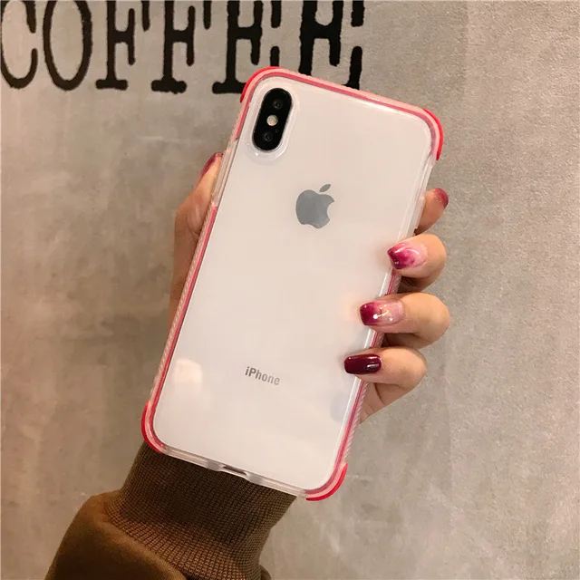 

New Shockproof Case for iphone X 7 7Plus 8 8Plus Transparent soft TPU case for iphone 6 6s 6plus back cover Protective shell