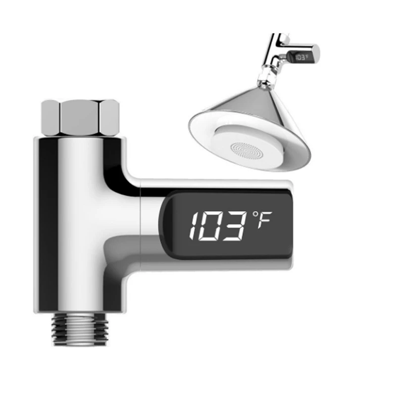 

Digital LED Display Thermometer Flow Self-Power Generating Water Temperature Monitor Baby Care Bothroom Decorations Accessories
