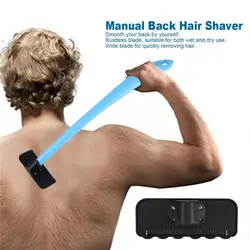 Новая пластиковая бритва с длинной ручкой для мужчин, ручная Бритва для волос, инструмент для удаления волос для ухода за телом
