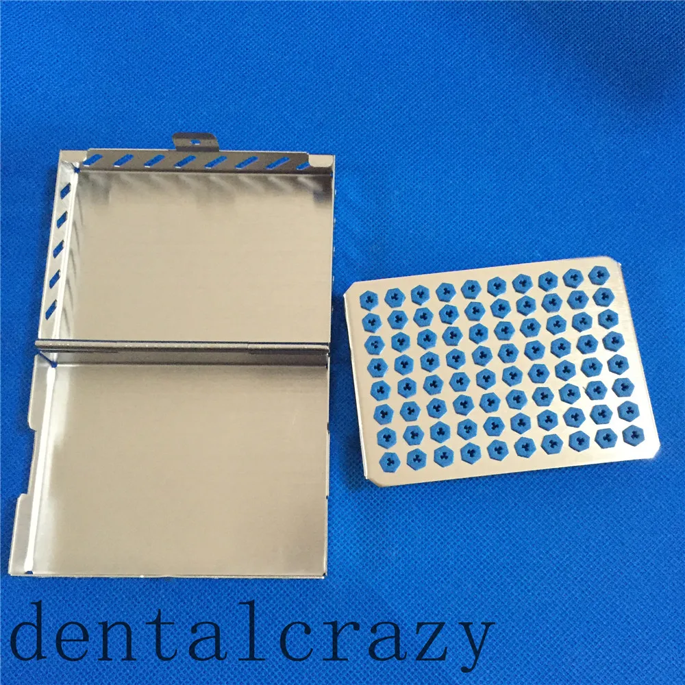 

Best Dental Tray for Implant Drill Bur Stainless Case Sterilization 80Holder