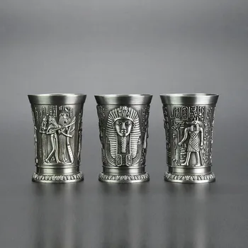

Antique bronze style bullet cup mug wine shot cocktail travel mug