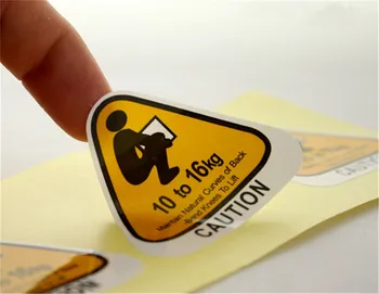 

Customized Logo Name Paper Label Printed Glossy Paper Sticker Printing Laminated Caution Stickers 1000pcs