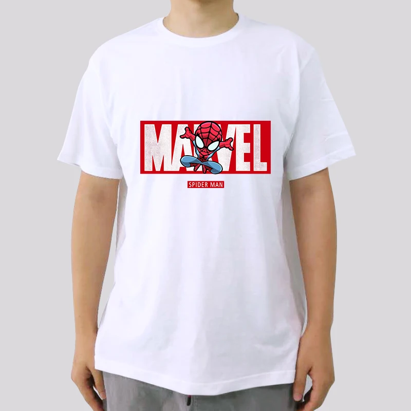 

Summer Fashion MARVEL T Shirts Men Cotton Short Sleeves Casual Shirt The Avengers Superhero O Neck Customize Unisex Tops Tee