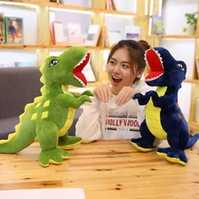 60/90 Cm Big Size Soft Dinosaur Plush Toy For Children Cartoon Animals Jurassic Park Tyrannosaurus Stuffed Toy big tyrannosaurus