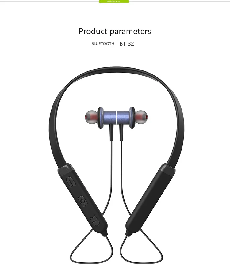 Volemer Bluetooth Earphone Magnetic Wireless Sport Neckband Headphones With Mic  Headset Stereo Earbuds For Moblie Phone Xiaomi (15)