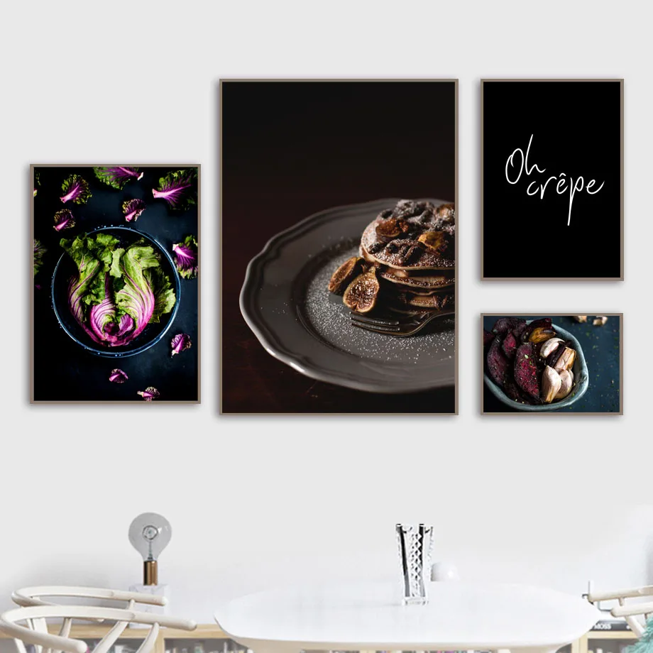 

Chocolate Vegetables Quotes Wall Art Canvas Painting Nordic Posters And Prints Wall Pictures For Living Room Restaurant Decor