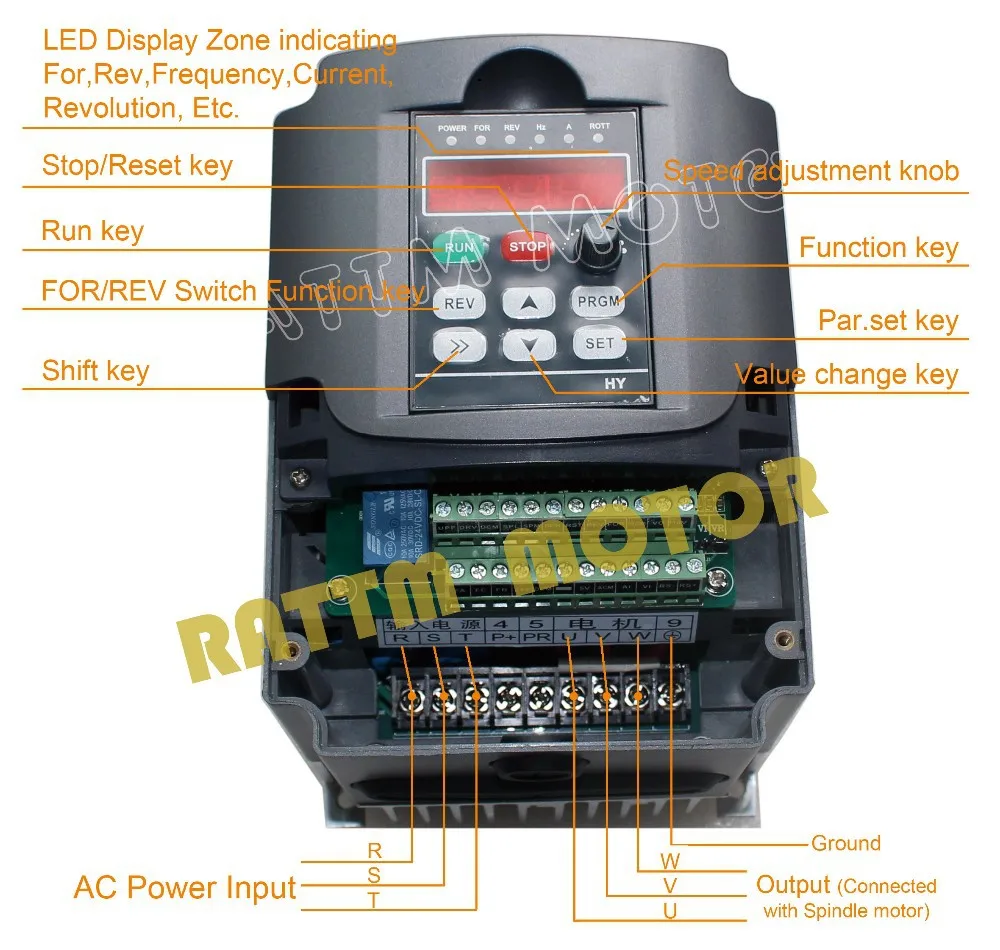 ЕС доставки! 2.2kw ER20 водяной шпиндель двигатель и 2.2kw Инвертор VFD 2HP и 80 мм зажим и труба водяного насоса для ЧПУ