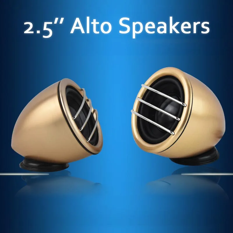 Gold German Car Audio Center Speaker 2.5 Inch Midrange Horn Tweeter