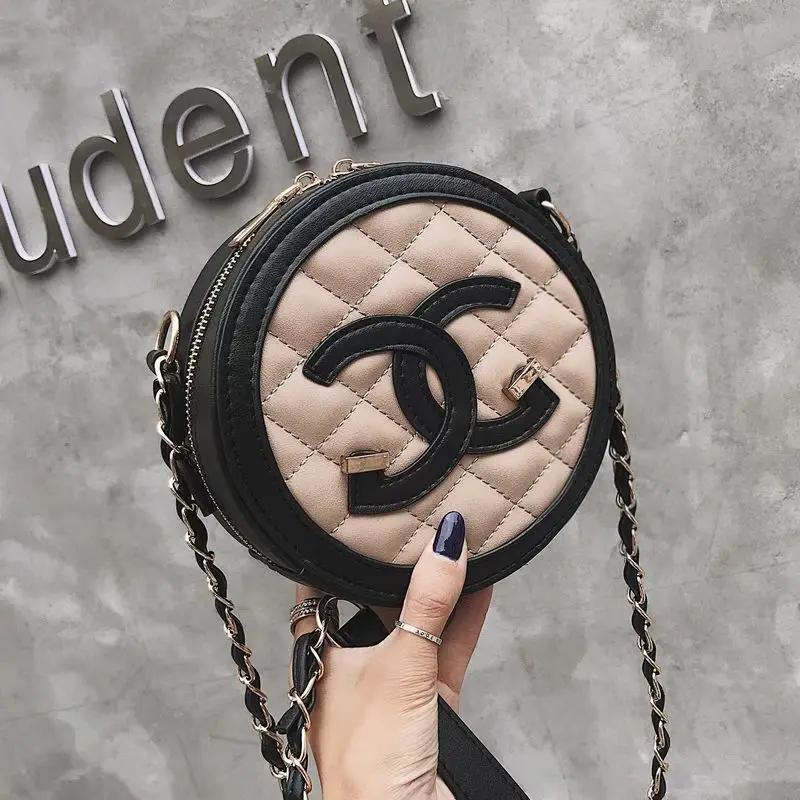 

Youbroer Circular CrossShoulder Hot Small Round Bag Messenger Bags Diamond Lattice