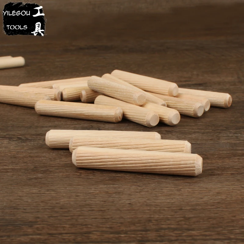 

50 Pieces M10*60mm Dowelled Joint, Wooden Dowel, Wood Plug For Wood Plate Positioning Diameter 10mm Length 60mm