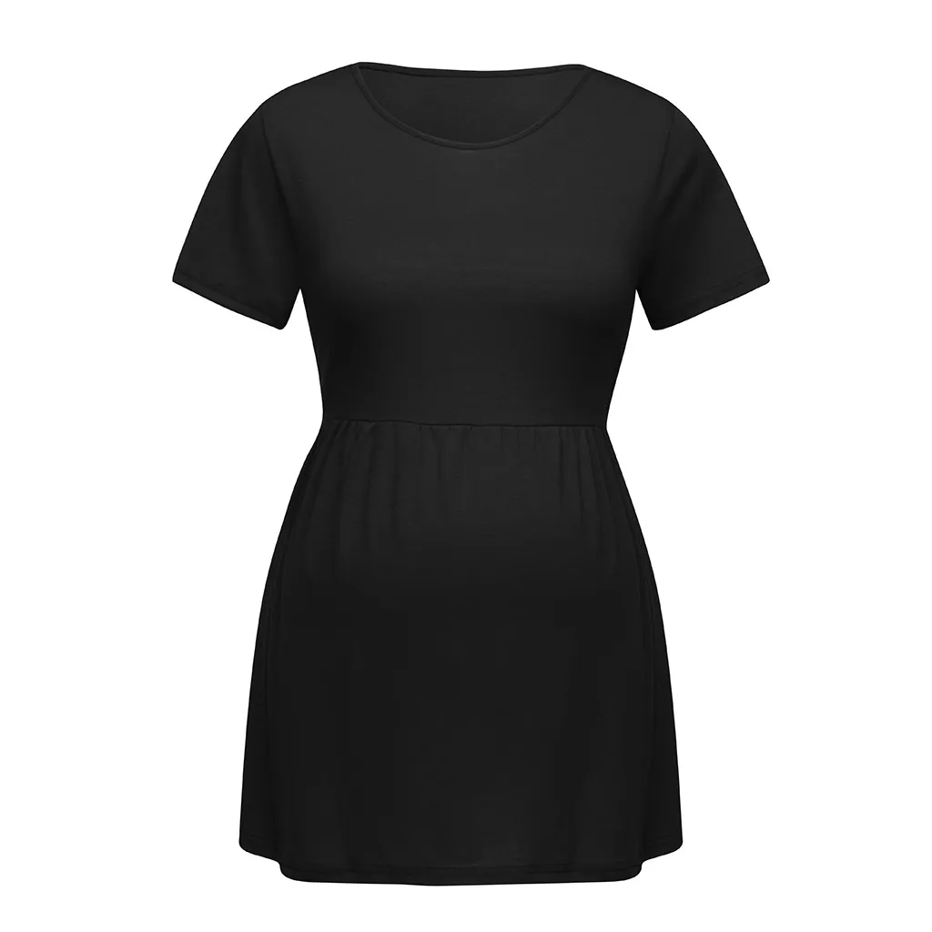 2019 Women Pregnancy Short Sleeve Tops Nusring Baby Maternity Clothes Shirt Ropa Premama Embarazadas Nursing Tops Breastfeeding