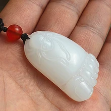 Натуральный нефрит кулон KUNLUN афганской обувь для мужчин и женщин раздел нефрита кулон довольство