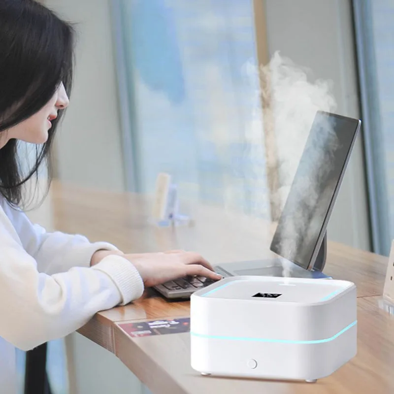 

GXZ Square Ultrasonic Aroma Diffuser Essential Oil 7 Colors LED Lights USB Air Humidifier Mist Maker Mini Home Air Purifier