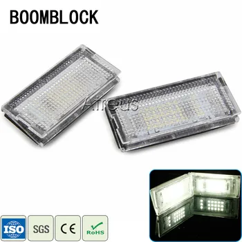 

2jpcs For BMW E46 4D 323i 325i 328i Accessories Car LED License Plate Lights 12V White SMD3528 LED Number Plate Lamp Bulb Kit