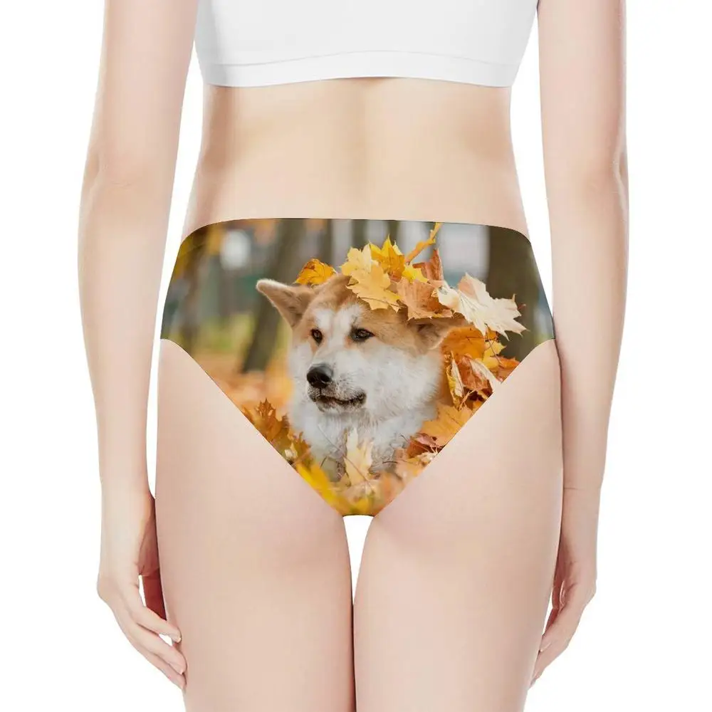 FORUDESIGNS женские трусики хлопковые бесшовные сексуальные 3D Akita нижнее белье 2019 |