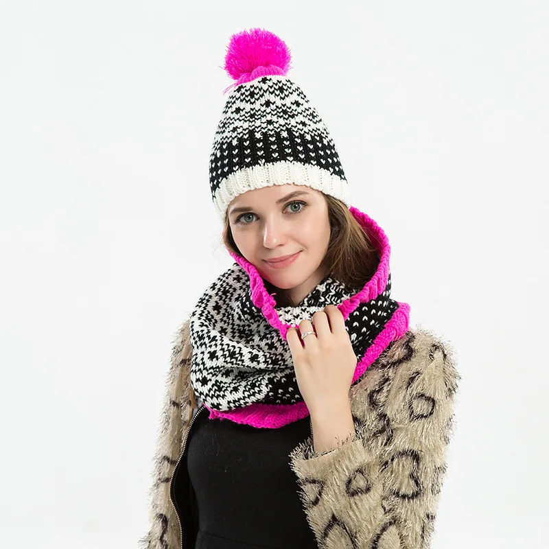Buy Winter Hats for Women Snow Patterns Scarf, Hat