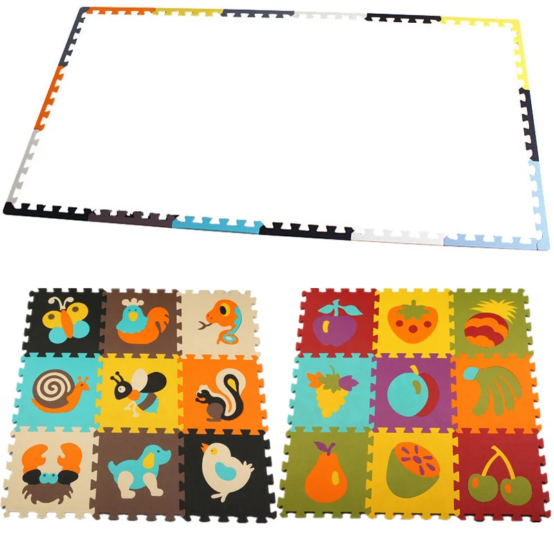 Hot Sale 30*30cm 18 pcs Baby Foam Puzzle Mats EVA Baby Play Floor Mats EVA Foam Mat For Infant Kids Jigsaw Game Pad Indoor mat - Цвет: P010006