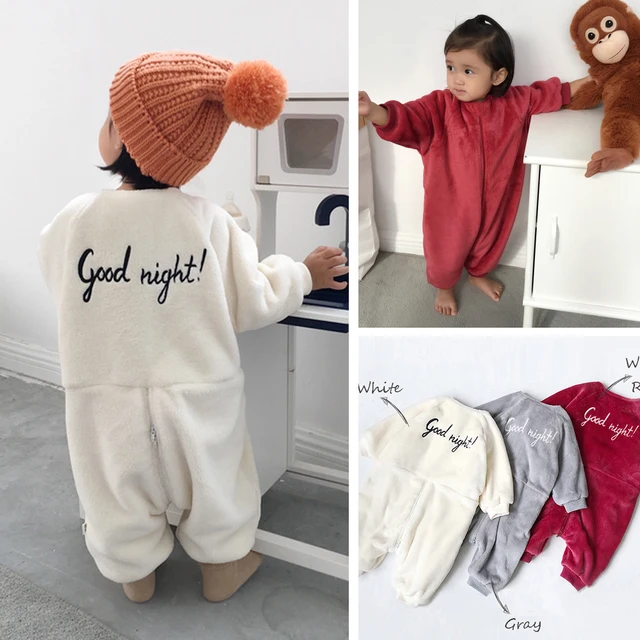 Children Clothing Winter Flannel Onesies Pajamas Sleeper For Baby Boys