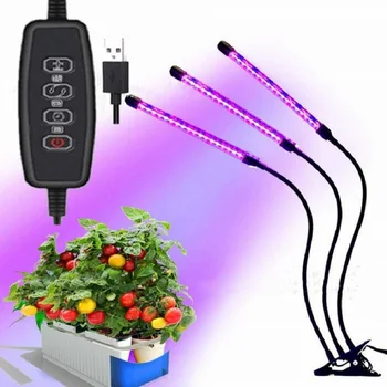 

LED Grow Light 10W 20W 30W Full Spectrum Plant Lamp Timing Function Dimmable 360Degree Flexible Head Plants Growing Light Lamp