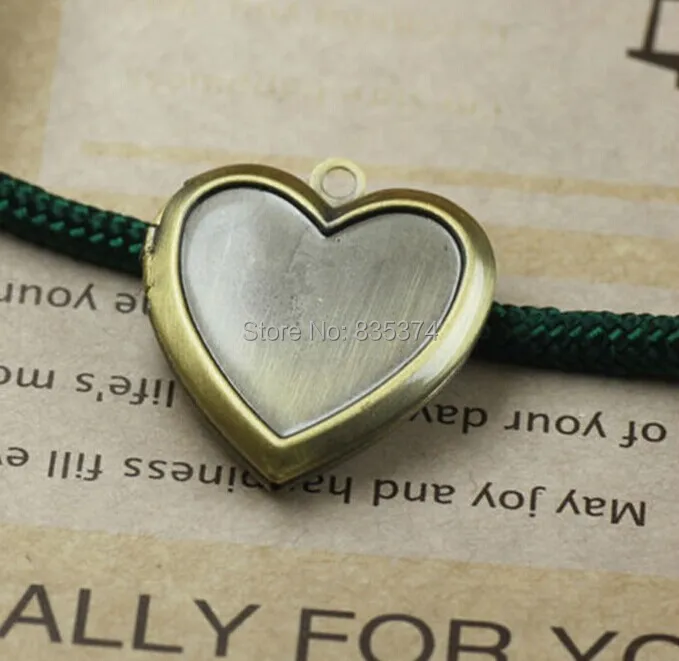 

Wholesale Antique Bronze 22mm Heart-Shaped Charm & Pendant PHOTO LOCKET Frame Findings Settings for Necklace Jewelry Making