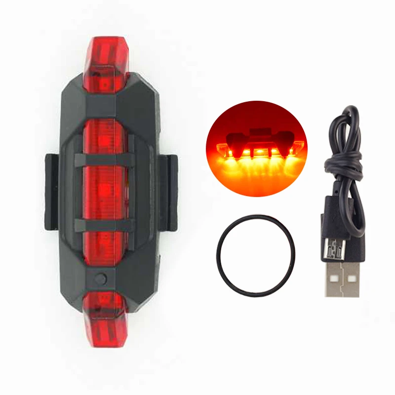 WasaFire Перезаряжаемый USB светодиодный задний светильник для велосипеда, задний светильник, велосипедный фонарь, светильник-вспышка s MTB Предупреждение велосипедный передний задний светильник