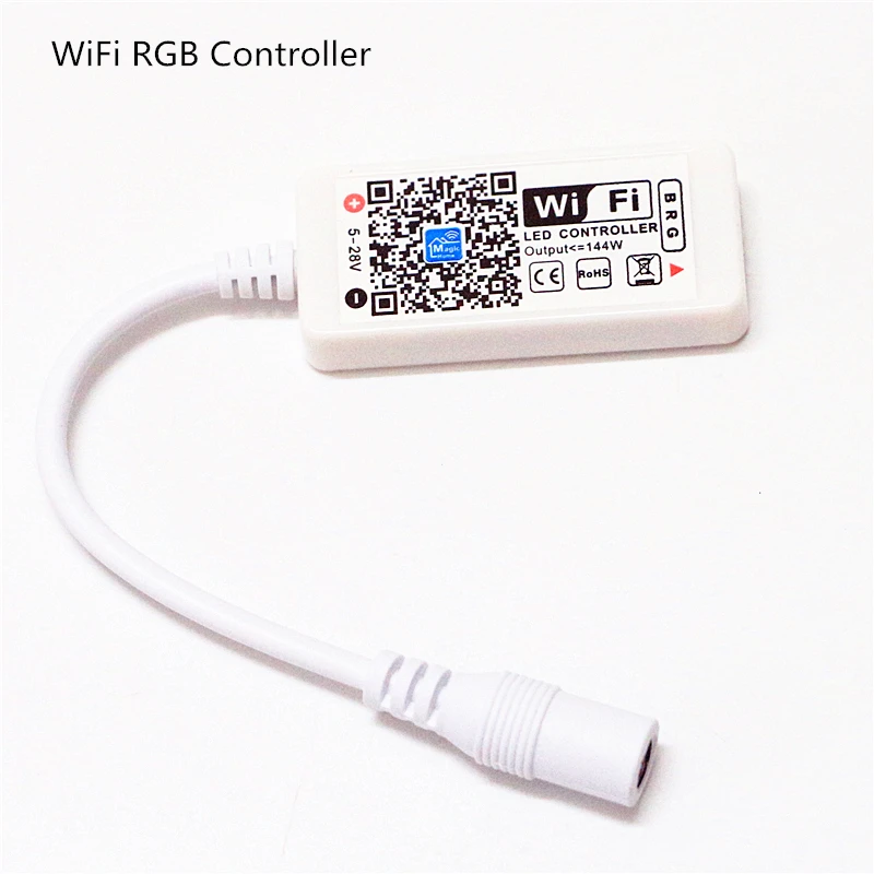 DC 5 в 12 В 24 В Мини Bluetooth/WiFi светодиодный RGB/RGBW контроллер iOS Android APP 24Key ИК пульт дистанционного управления для 3528 5050 Светодиодная лента