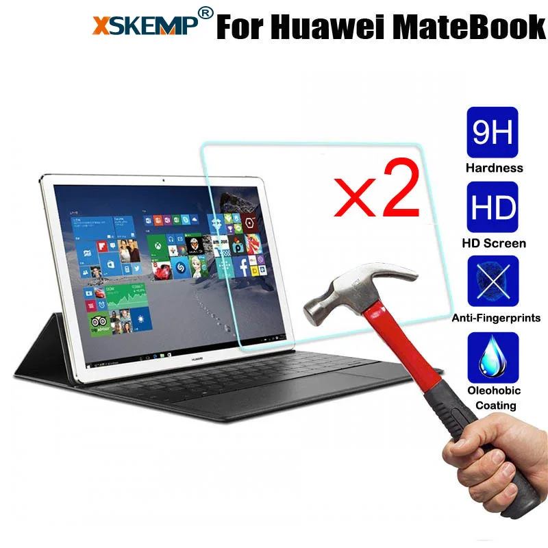XSKEMP 2Pcs/Lot 9H Premium Tempered Glass Screen Protector For Huawei MateBook HZ-W09 Transparent Tablet Protective Film | Мобильные