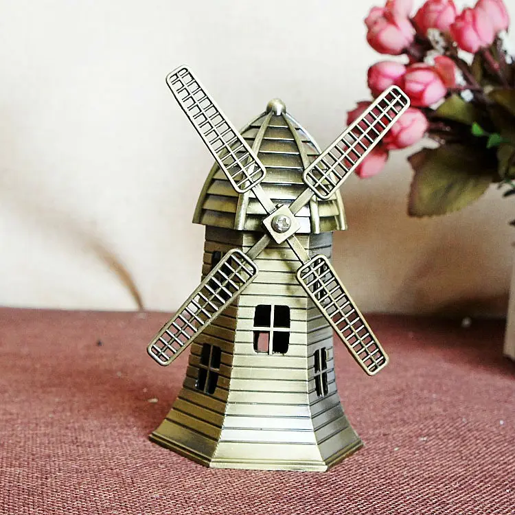 

Dutch windmill Metal Model Home Decoration Souvenirs