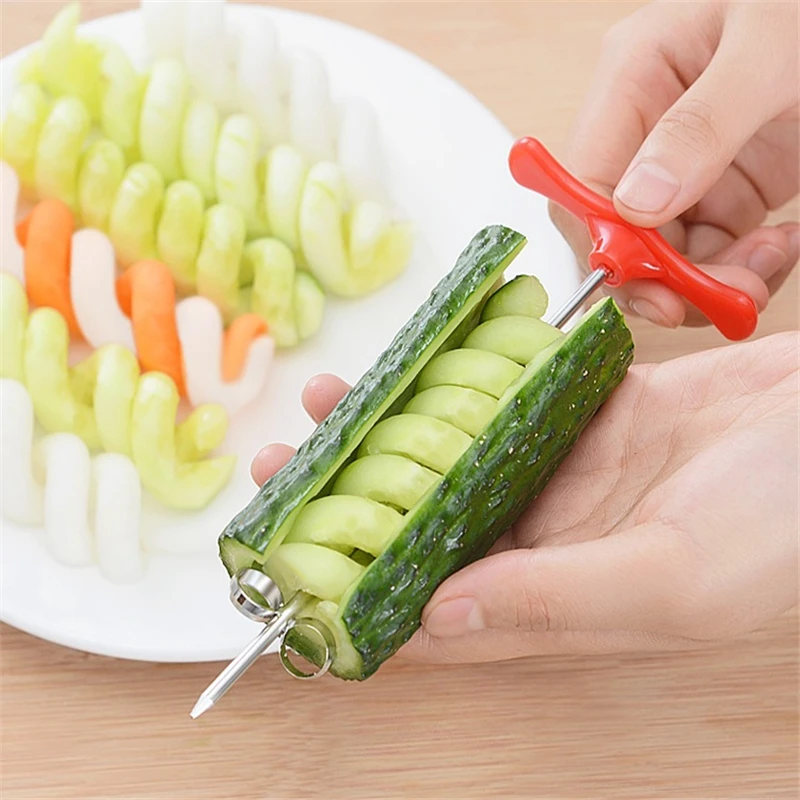 

Creative Potato Cutter Vegatable Spiral Manual Roller Spiralizer Cutting Tool Kitchen Accessories Chopper Potato Chip Spiralizer