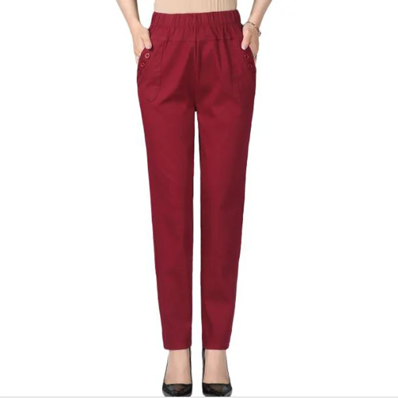 

2019 New Fashion Spring Summer Autumn Women Pants High Elastic Waist Casual Pants Ladies Elegant Silm Plus Size 5XL Pants Women