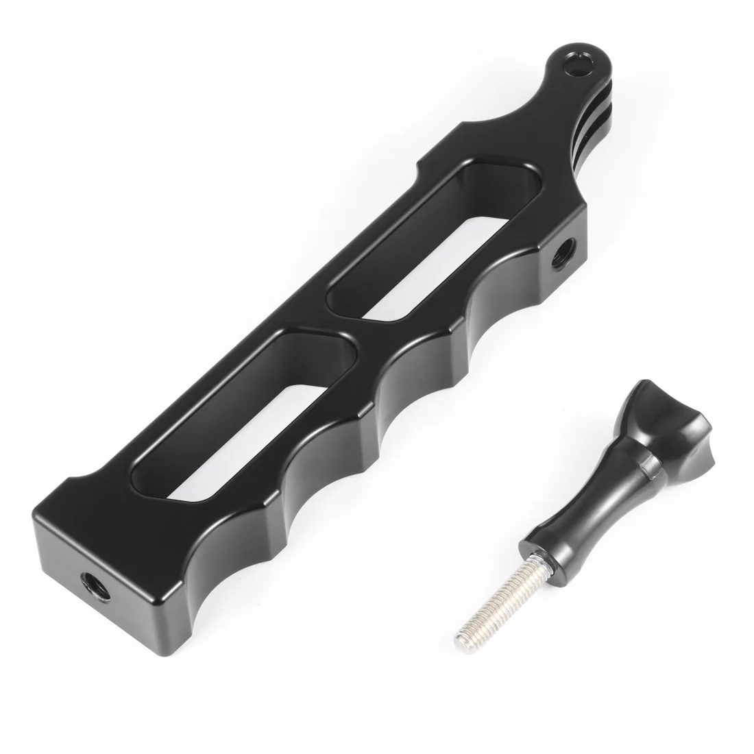 F08182 Black Aluminium Tactical Grip Handheld Monopod + Metal Screw