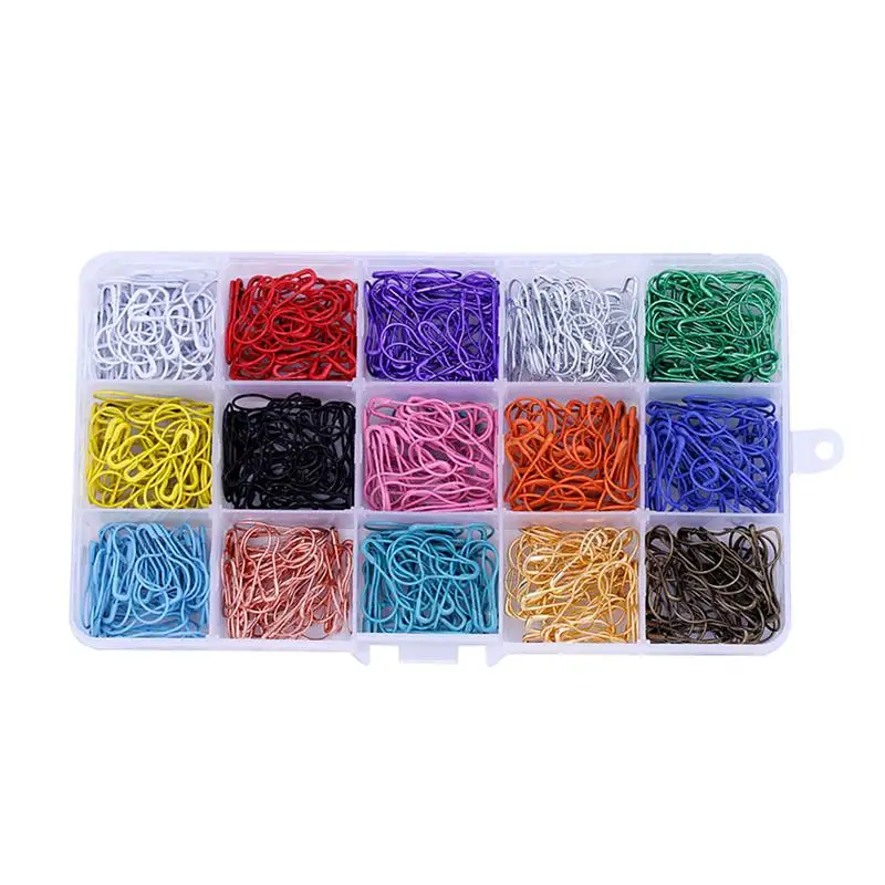 

600pcs Metal Calabash Gourd Bulb Safety Assorted Color Pins For DIY Craft Making Clothing Knitting Stitch Marker (15 Colors)