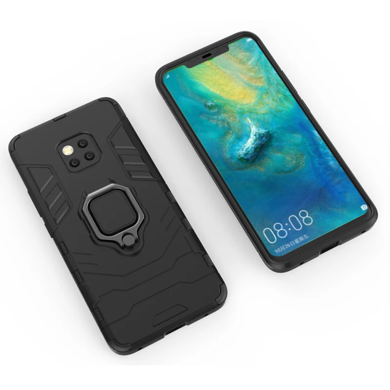 Защитный чехол для Huawei P20 Pro Lite Mate 20 Honor V10 с магнитным кольцом задняя крышка honor 8X 6X