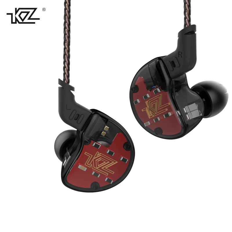 

New KZ ZS10 DD+4BA Unit Hybrid In-Ear Earphone Subwoofer Stereo Sport Headset Noise Cancelling HIFI Detachable Earbuds with mic