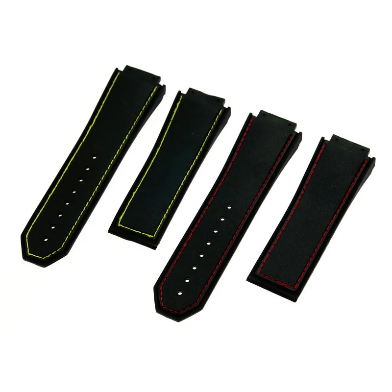 Luxury 29x19mm matte silicone strap for Hublot F1 King Power series ferrari geneve 48mm watch strap bracelet with LOGO