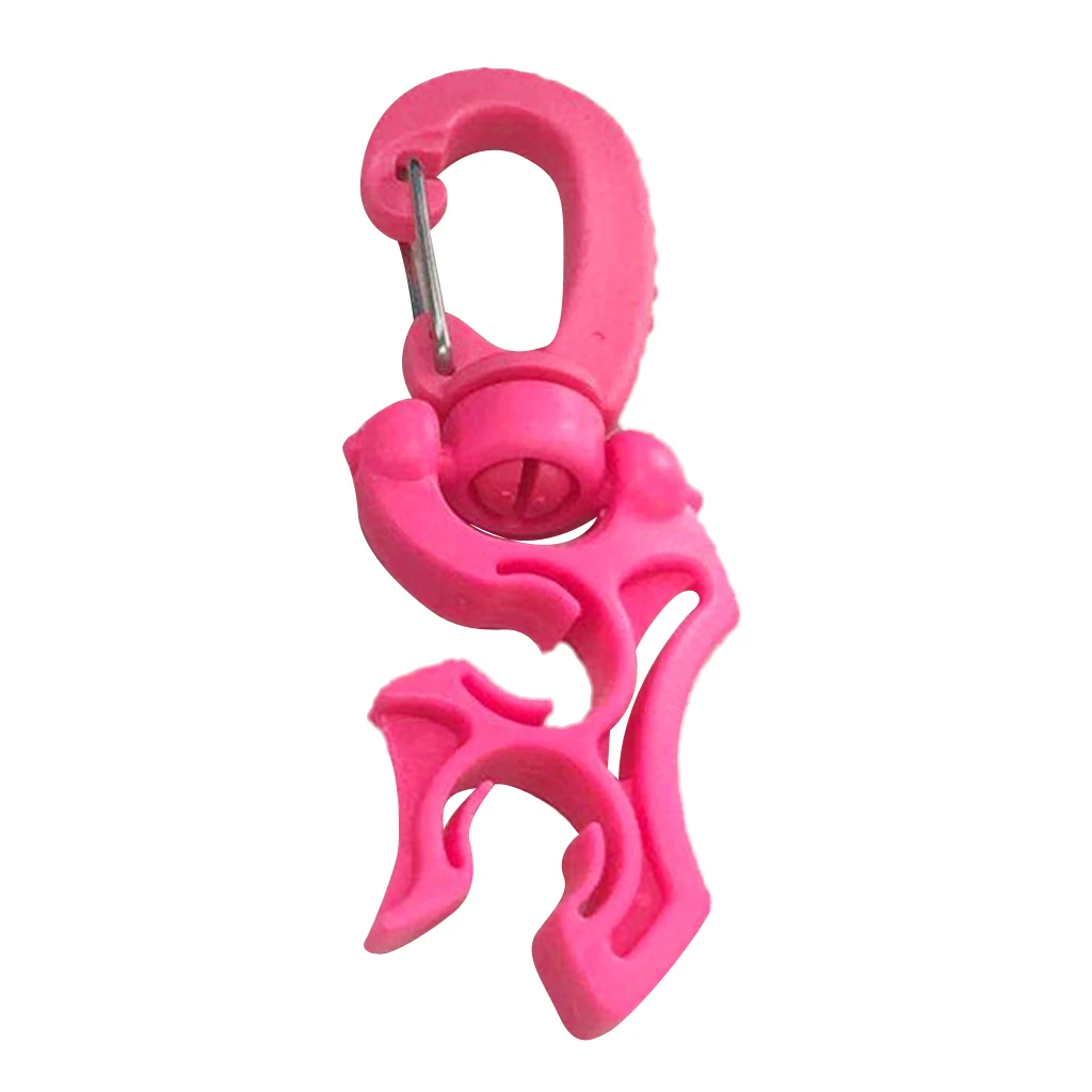 Scuba Diving Diver Snorkeling Double 2 BCD Hose Holder Regulator Octopus Retainer with Folding Swivel Snap Clip