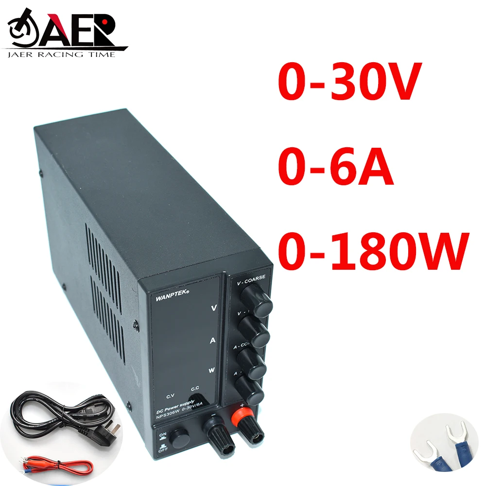 

JAER New 1-30V 0-6A 0-180WLED Display Switching Regulator Adjustable DC Power Supply for Motorcycle car repair tool