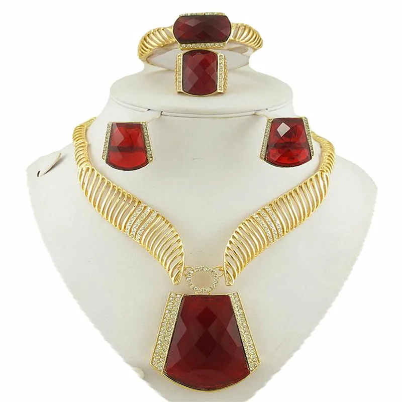 

colour stone jewelry sets african necklace wedding jewelry party jewelry sets big fashion jewelry set gold women necklace