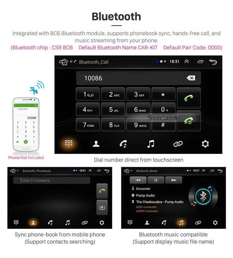 Excellent Seicane 2din HD 1024*600 10.1" Android 8.1 Quad-core Car GPS Navigation Radio For 2009 2010 2011 2012 KIA Sorento support TPMS 7