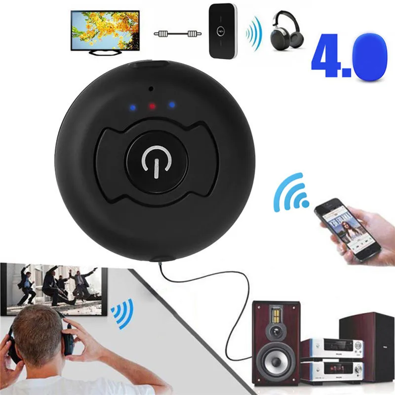 

SOONHUA Bluetooth Transmitter 3.5mm Jack Wireless Bluetooth Adapter V4.0 Audio Transmit Dongle Adapter for TV PC Tablet MP3